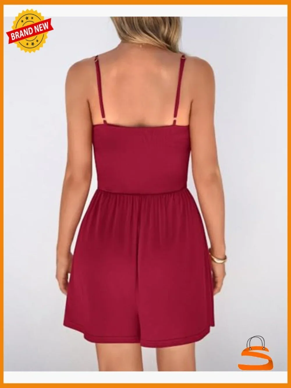 Casual One Piece Shorts Jumpsuit Spaghetti Strap Sleeveless Summer Romper